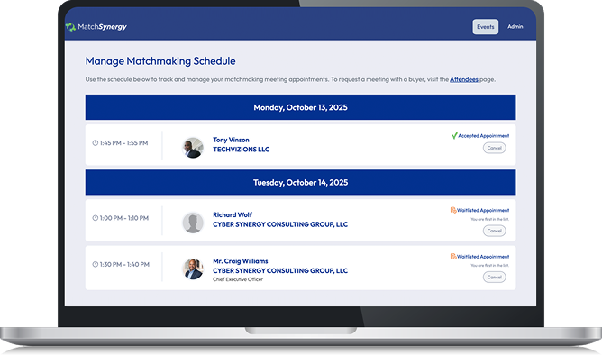 MatchSynergy on laptop